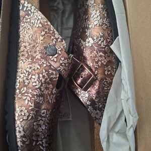 Birkenstock Bronze Floral Mules